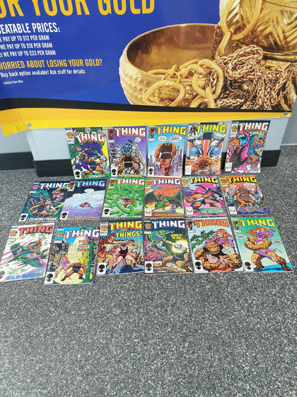 Joblot Bundle 17x mavel the thing (fantastic 4) comic books.