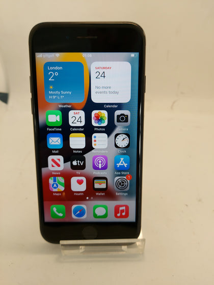 Apple iPhone 7 - 32GB - Black - Open Unlocked - Unboxed - Small White Spot On Bottom Corner.