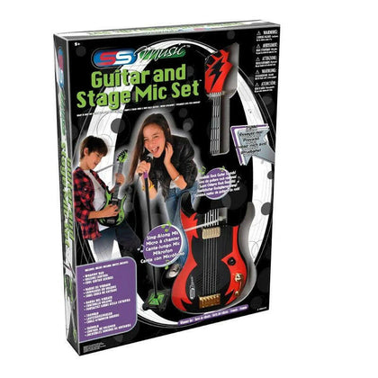 SS Music Kids Guitar Play Musical Instrument W/D Stage Microphone Electronic Indoor Set.