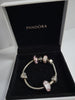 Pandora Bracelet (6 Charms), Hallmarked 925 ALE, Size: Approx. 7"