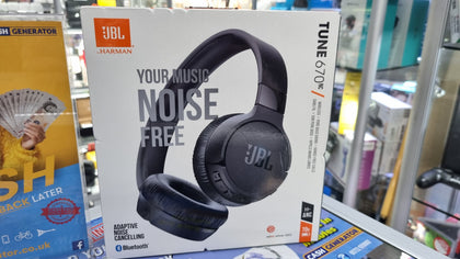 JBL Tune 670NC Wireless Bluetooth Noise-Cancelling Headphones (Black) LEYLAND.
