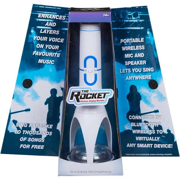 Rocket Wireless Singing Karaoke Microphone WHITE Cash Generator