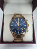 Accurist gents chrono - Gold with blue face - Gold Diamond