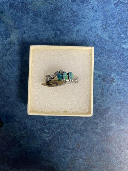 Silver ring.
