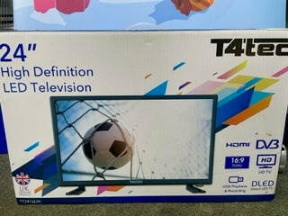 T4TEC 24inch,1080p,2021 TT2416UH HD Ready TV with Freeview BRITISH design.