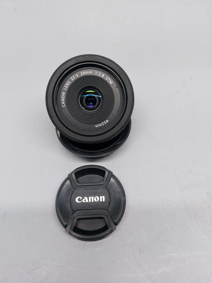 Canon EF-S 24mm f/2.8 STM Black Lens - Unboxed.
