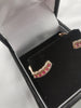 14K Gold Earrings 1.7G Earrings with Pink Stones, 585 Hallmarked, Box Included