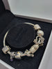 Pandora Bracelet, 7 Charms, Hallmarked Pandora Charms,, Small Size