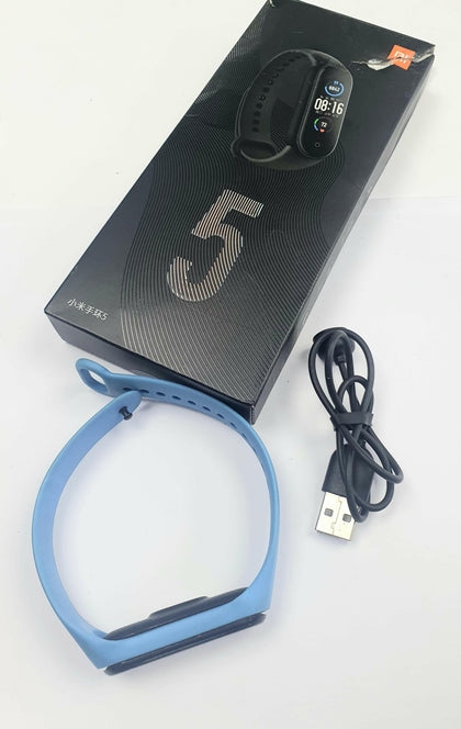 Xiaomi Mi Band 5 Health and Fitness Tracker -blue strap.