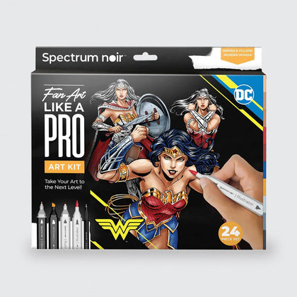 Spectrum Noir PRO FAN ART Art Wonder Woman Markers Set | Discover Quality Art Supplies At Cass Art.