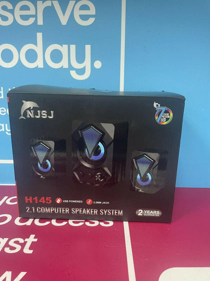 NJSJ H145 2.1 COMPUTER SPEAKER SYSTEM BOXED.