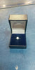 9ct white gold cubic zirconia solitaire ring size K