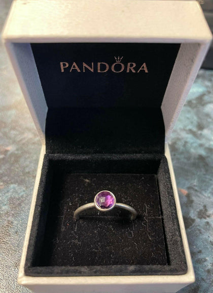 Pandora Purple Stone Ring.