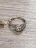 9CT White Gold Ring 3.3g w/stones (Size M)
