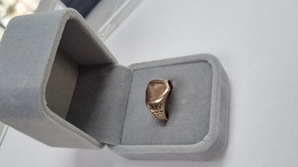 9ct Rose Gold Signet Ring Size P LEYLAND.