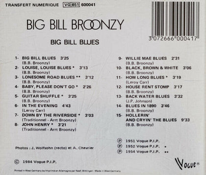 Big Bill Broonzy ‎– Big Bill Blues.