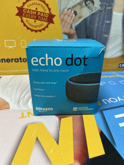 Amazon Echo Dot 3rd Gen Voice Assistant Charcoal Fabric (969GX).