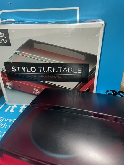 Gpo Stylo Record Player Turntable - Red.