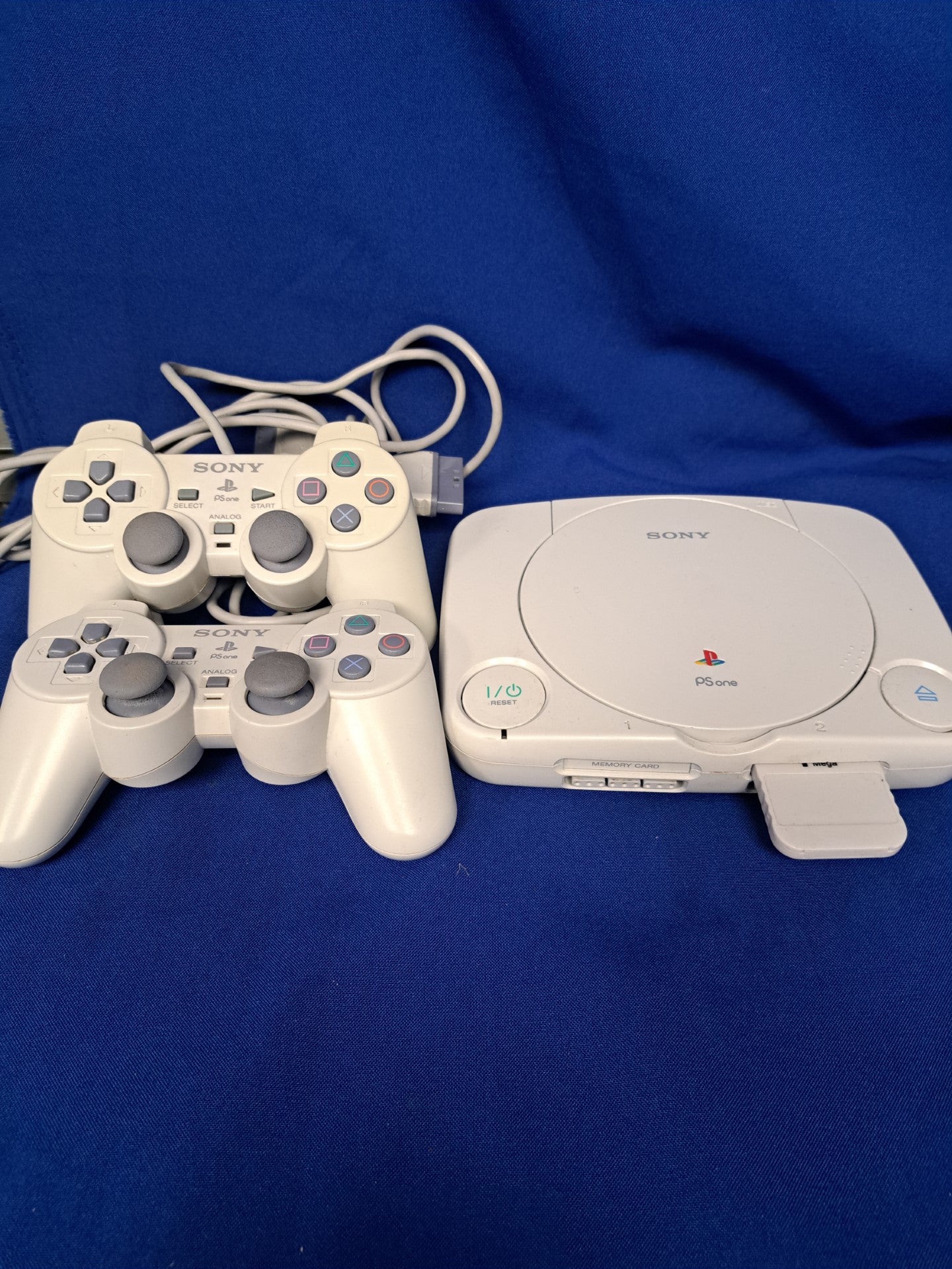 Playstation One Slimline Console - White - With two controllers and Memory Card
