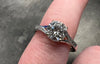 9CT WHITE GOLD CZ RING SIZE K1/2 LEIGH STORE