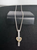 9ct Chain With Diamond Pendant. 3.70g 45cm Length.