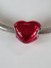 Pandora Charm Red Metallic Heart 799291C02 Silver