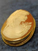 9CT Gold Cameo pin badge 10.5g