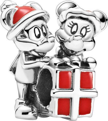 Pandora Disney Mickey Mouse And Minnie Mouse Present Charm 799194C01.