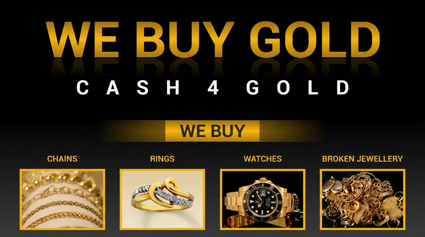 We buy gold, chains, rings, watches and broken jewellery